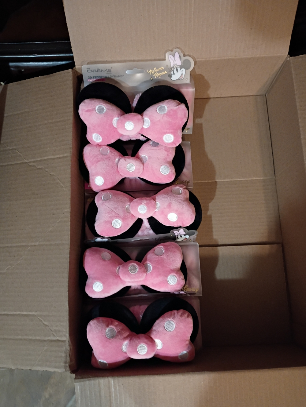 Disney Minnie Mouse Pink Polka Dot Bow Headband Bundle (5)